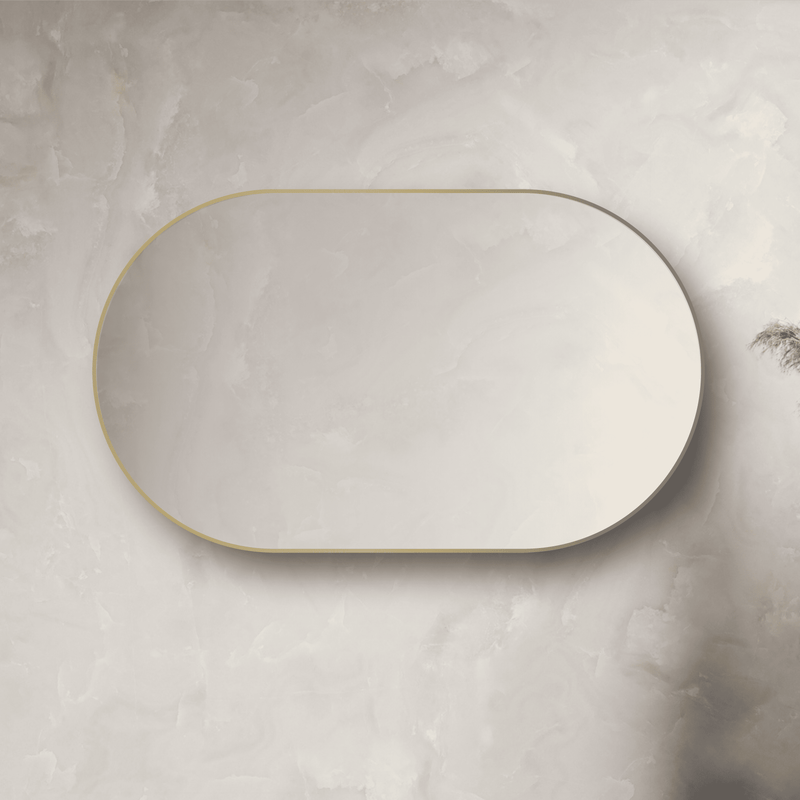 Oval Horizontal Framed Mirror 1200x800mm / 1500x900mm - Various Colours (Framed)