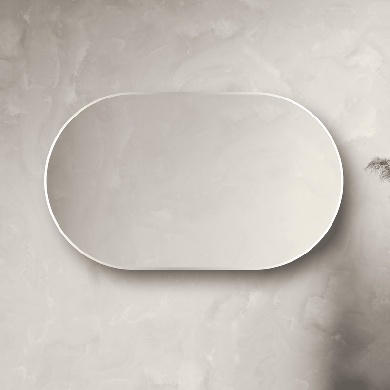 Oval Horizontal Framed Mirror 1200x800mm / 1500x900mm - Various Colours (Framed)