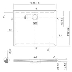 Profile Low Profile Polymarble Shower Base - Various Sizes