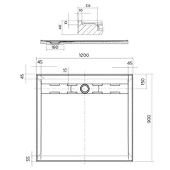 Urban Low Profile Polymarble Shower Base - Various Sizes