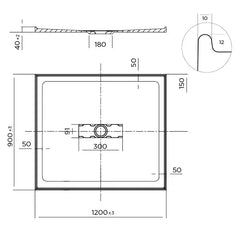 Elite Low Profile Polymarble Shower Base - Various Sizes