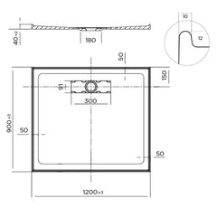 Elite Low Profile Polymarble Shower Base - Various Sizes