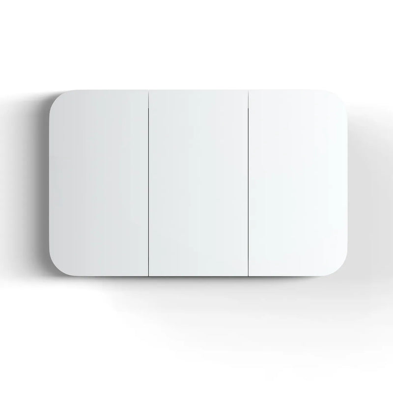 Soft Square Mirror Cabinet Pencil Edge 900/1200/1500/1800mm - Matte White / Natural Oak / Sable Walnut