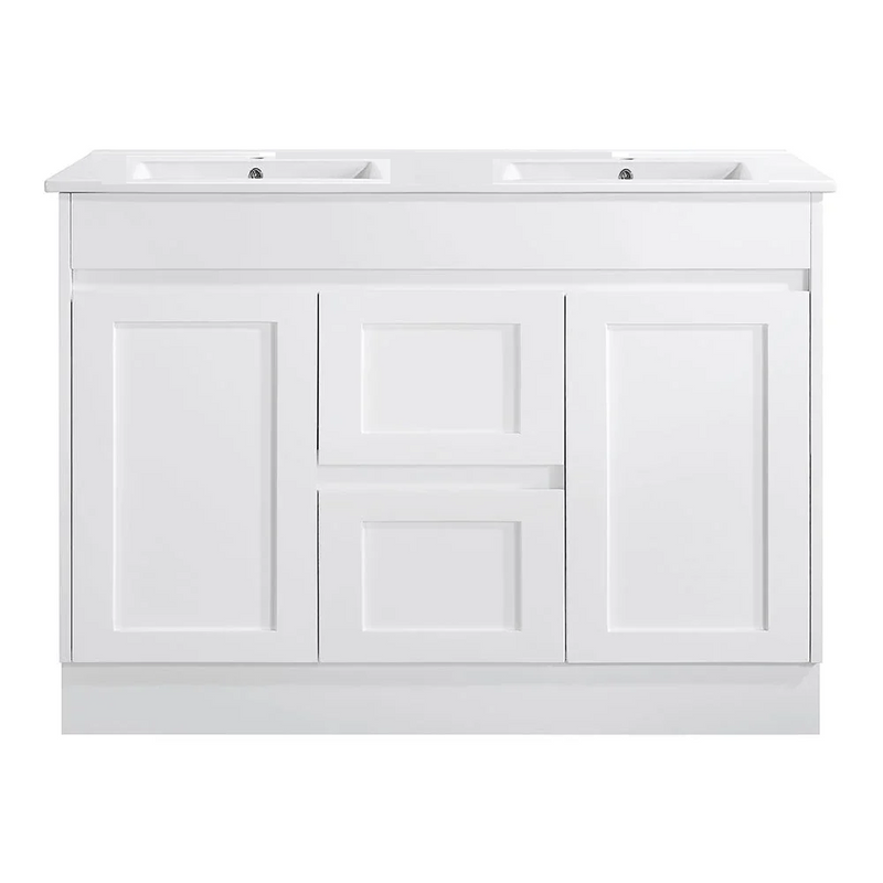 BV51 (460mm Depth) Matt White Fingerpull Freestanding Vanity - 600 / 750 / 900 / 1200 / 1500 / 1800mm