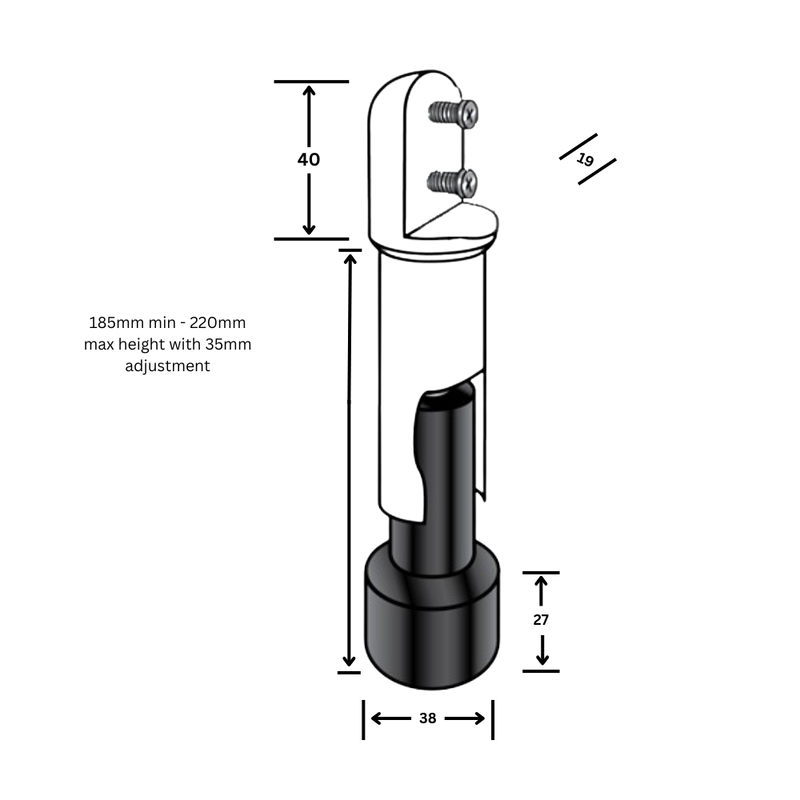 Heavy Duty Leg in Stainless Steel - 120_200SS