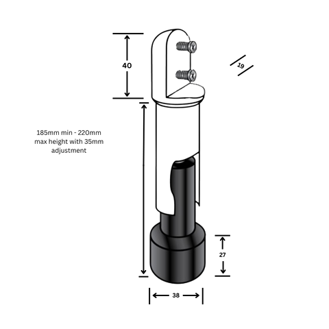 Heavy Duty Leg in Stainless Steel - 120_200SS