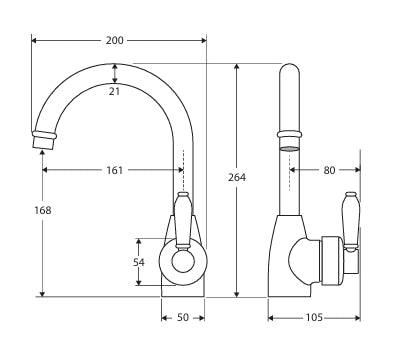 FZ Classic Swivel Basin Mixer - Floor Display Clearance