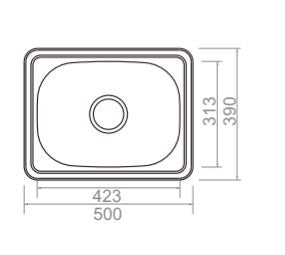 Single Bowl Topmount Laundry Sink 560x460 / 600x500 / 510x390mm - Stainless Steel