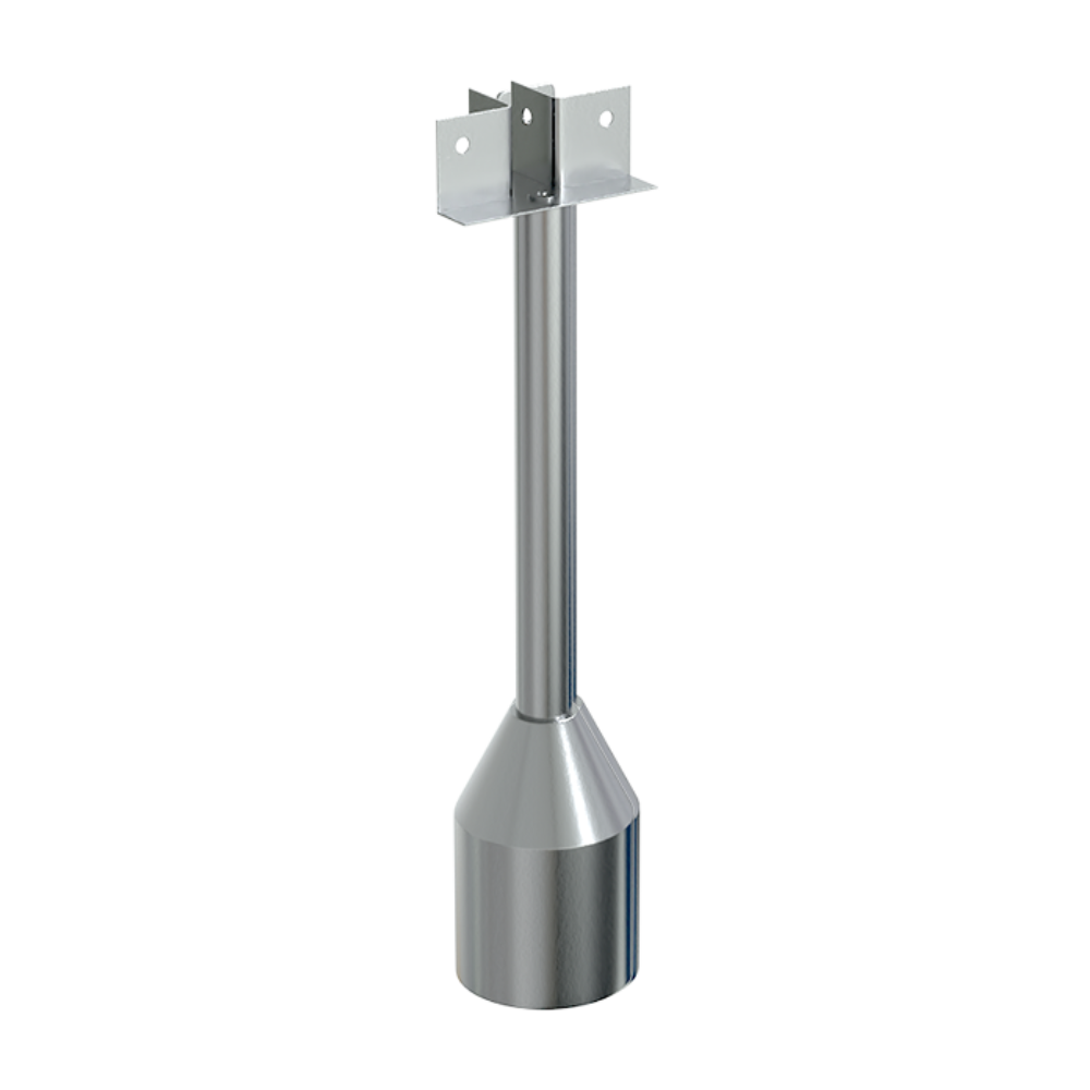 150mm T Piece Foot Assembly in Satin Stainless Steel - 122_150LEG