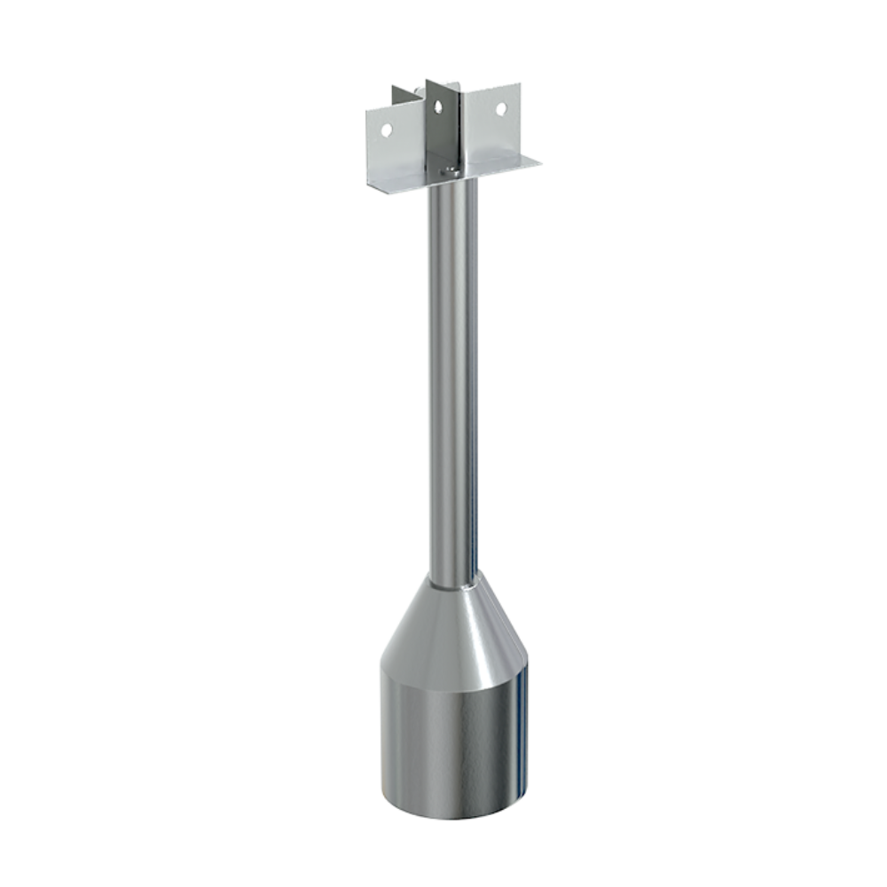 300mm T Piece Foot Assembly in Satin Stainless Steel - 122_300LEG