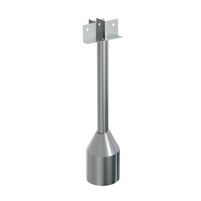300mm T Piece Foot Assembly in Satin Stainless Steel - 122_300LEG