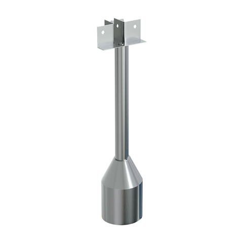 150mm T Piece Foot Assembly in Satin Stainless Steel - 122_150LEG