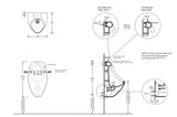 Johnson Suisse CARE Life Back Entry Electronic Urinal Complete Suite