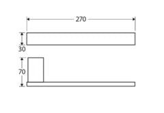Fienza Black Hand Towel Rail (85002) - Stock Clearance