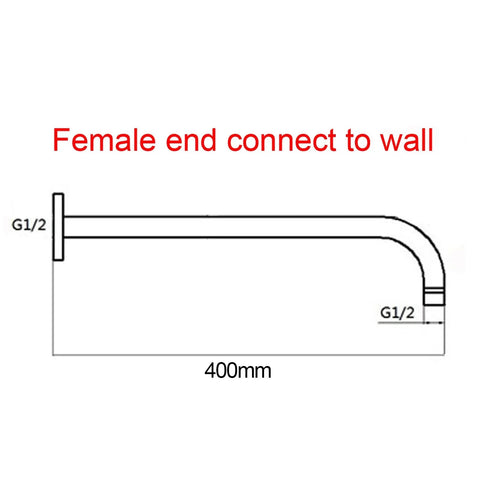 Right Angled Overhead Shower Arm - Various Colours