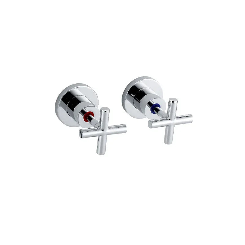 Cross Handle Shower/Bath Wall Top Assembly - Various Colours