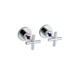 Cross Handle Shower/Bath Wall Top Assembly - Various Colours