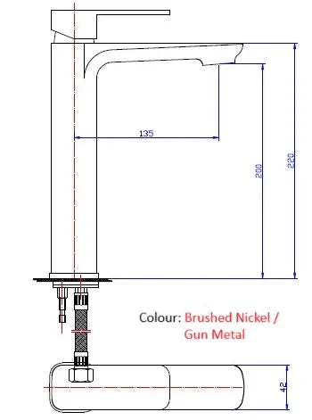 TBM05 Square Tall Basin Mixer - Various Colours