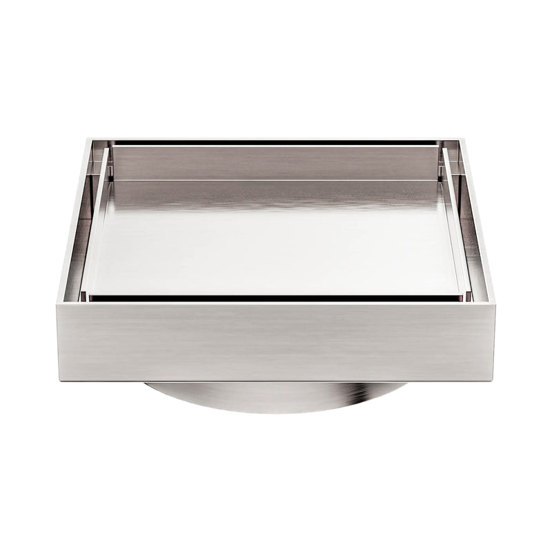 NERO 130mm Square Tile Insert Floor Waste 100mm Outlet - Various Colour
