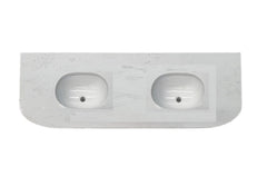 MBS  MB Vanity Flat Curved Stone Top with Undermount Basin (No Taphole) - 510 x 910 / 1210 / 1510mm