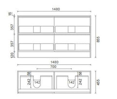 BV101 (465mm Depth) Framed Woodgrain Freestanding Vanity- 900 / 1200 / 1500mm - Coming Soon (in late July)