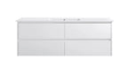 BV15WH Gloss White Fingerpull Wall Hung Vanity - 600 / 750 / 900 / 1200 / 1500S / 1500D / 1800mm