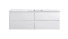 BV15WH Gloss White Fingerpull Wall Hung Vanity - 600 / 750 / 900 / 1200 / 1500S / 1500D / 1800mm