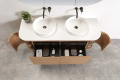 BV50WH (500mm Depth) Wooden Curved Wall Hung Vanity- 900 / 1200 / 1500mm