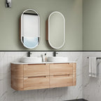 BV58WH Timber Curved Wall Hung Vanity