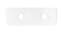 OT Cloudy Carrara (460mm Depth) Curved Solid Surface Flat Vanity Top - Various Sizes