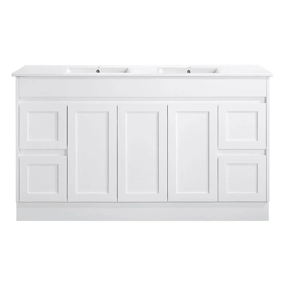 BV61 (460mm Depth) Gloss White Fingerpull Freestanding Vanity - 600 / 750 / 900 / 1200 / 1500 / 1800mm