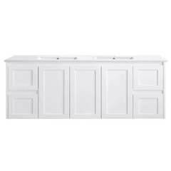 BV55WH (460mm Depth) Matte White Shaker Wall Hung Vanity - 600 / 750 / 900 / 1200 / 1500 / 1800mm