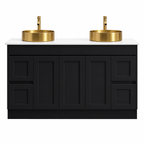 BV53 (460mm Depth) Matt Black Fingerpull Freestanding Vanity - 600 / 750 / 900 / 1200 / 1500 / 1800mm