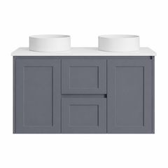 BV56WH (460mm Depth) Matte Grey Shaker Wall Hung Vanity - 600 / 750 / 900 / 1200 / 1500 / 1800mm