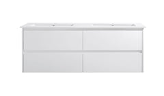 BV15WH Gloss White Fingerpull Wall Hung Vanity - 600 / 750 / 900 / 1200 / 1500S / 1500D / 1800mm