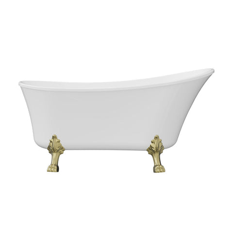 Clawfoot Freestanding Bath with Overflow 1500mm / 1700mm - Gloss White