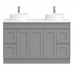 BV52 (460mm Depth) Matt Grey Shaker Freestanding Vanity - 600 / 750 / 900 / 1200 / 1500 / 1800mm