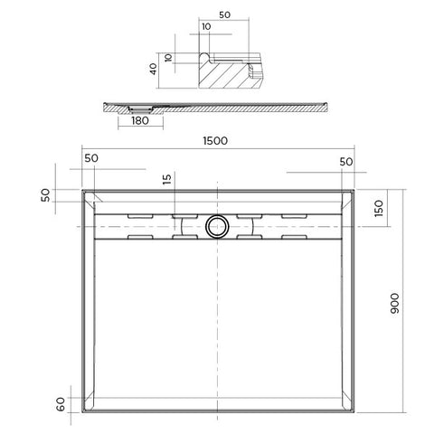 Urban Low Profile Polymarble Shower Base - Various Sizes