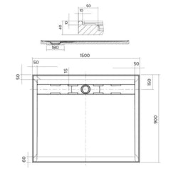 Urban Low Profile Polymarble Shower Base - Various Sizes