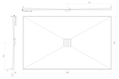 Builder Range Tile Shower Tray with Tile Insert Square Waste (Australian Made) - Various Sizes