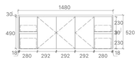 BV55WH (460mm Depth) Matte White Shaker Wall Hung Vanity - 600 / 750 / 900 / 1200 / 1500 / 1800mm