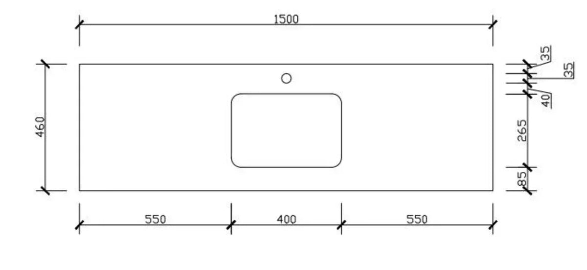 Vanity benchtop