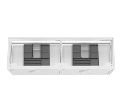 BV89WH Matte White with Stone handle Wall Hung Vanity - 600 / 750 / 900 / 1200 / 1500 / 1800mm