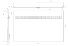 Tile Over Shower Tray with Channel Grate (Australian Made) - Various Sizes