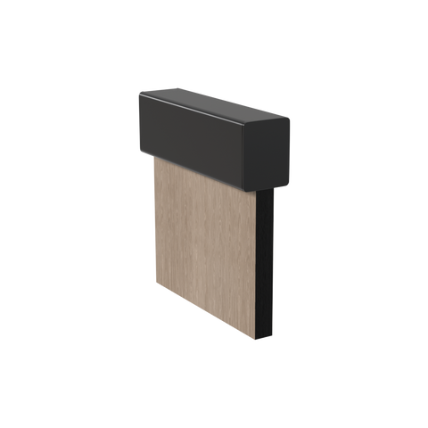 End Cap to suit Universal Head Rail Channel in Designer Black - UNICH_ENDCAP_DES_PACK