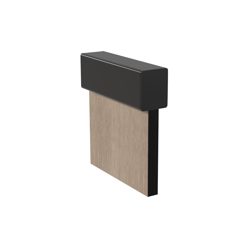 End Cap to suit Universal Head Rail Channel in Designer Black - UNICH_ENDCAP_DESIGNER