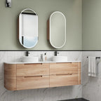 BV58WH Timber Curved Wall Hung Vanity