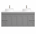 BV56WH Matte Grey Shaker Wall Hung Vanity