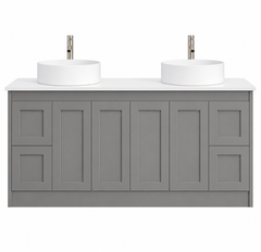 BV52 (460mm Depth) Matt Grey Shaker Freestanding Vanity - 600 / 750 / 900 / 1200 / 1500 / 1800mm