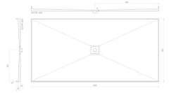Builder Range Tile Shower Tray with Tile Insert Square Waste (Australian Made) - Various Sizes